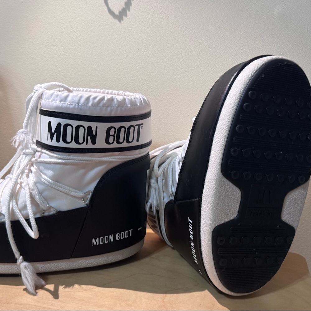 Moon Boot Classic White and Black Winter Boots